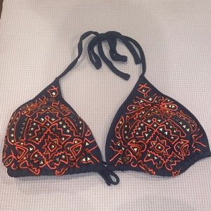 Target gray & orange bikini top. Size D/DD. worn once.